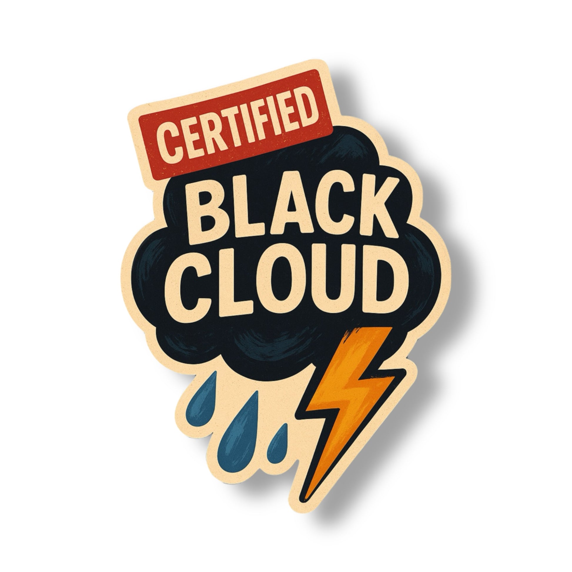 Certified Black Cloud Sticker