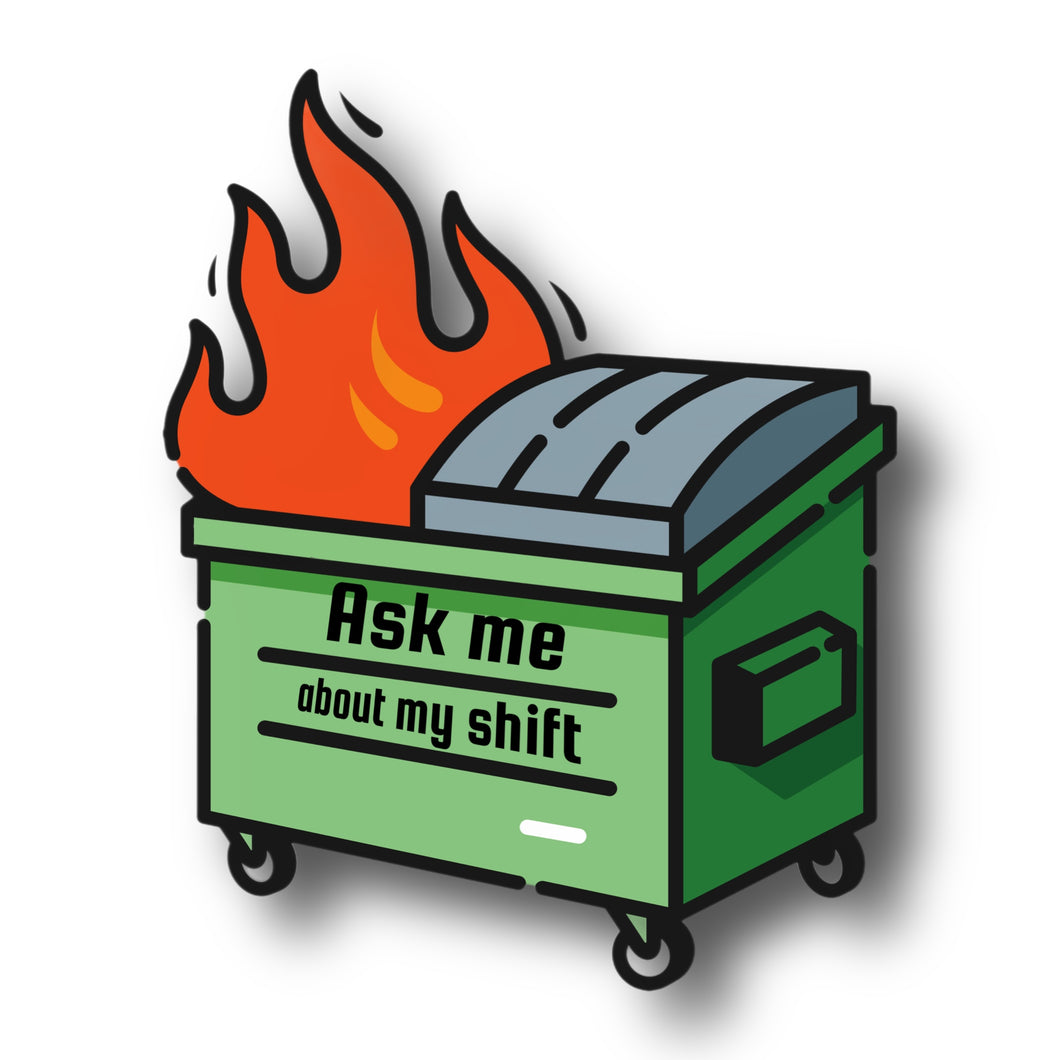 Dumpster Fire Sticker